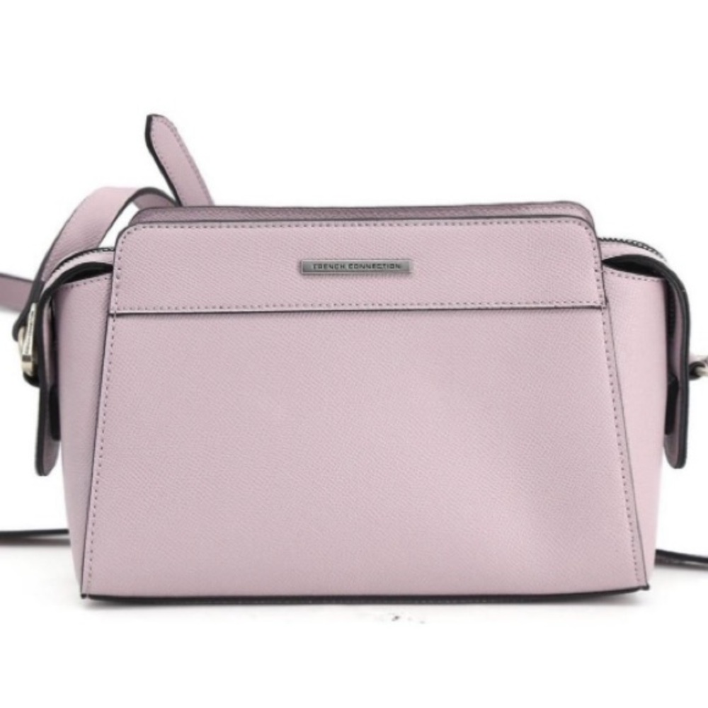 French Connection Evie Caviar Crossbody NWT Petal Pink